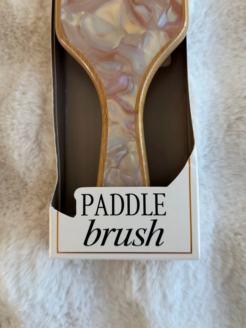 🆕 Pearlessence | Bamboo Paddle Brush with Honey Onyx.